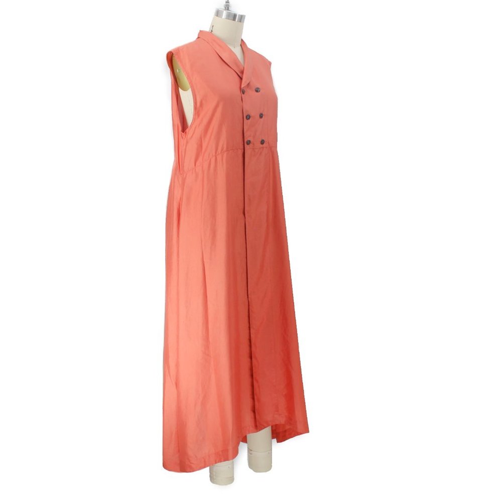 J Morgan Puett Shack Incorporated 100% Silk Empire Dress Vest Duster Long Size M - Picture 3 of 16